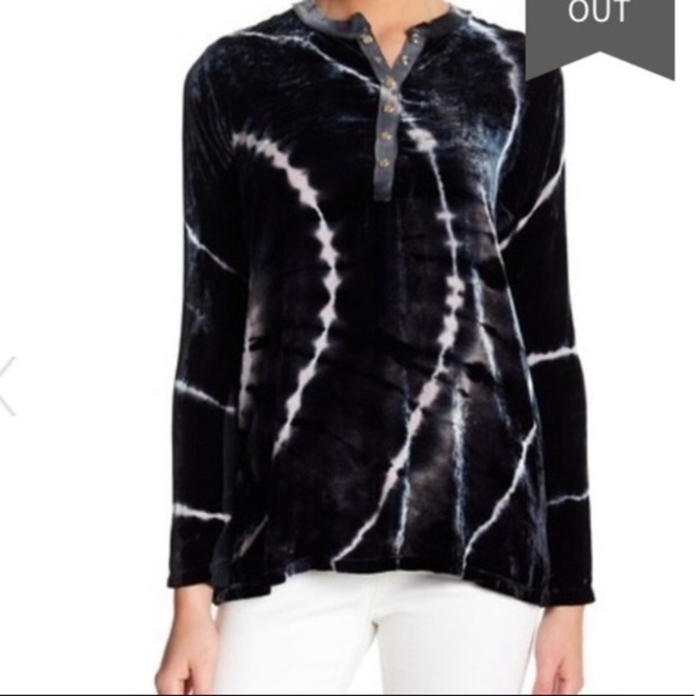 JOHNNY WAS Tie Dye Velvet Top